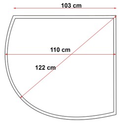 KABINA PRYSZNICOWA Z HYDROMASAŻEM WSH7127 110x110 CM