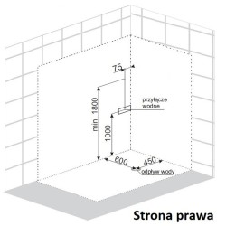 KABINA PRYSZNICOWA Z HYDROMASAŻEM WSH7306R PRAWA 120x80 CM