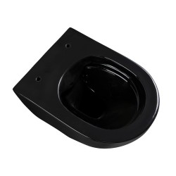 MISKA WC WISZĄCA RIMLESS MIZU-BL-RIM-03 CZARNA DESKA WOLNOOPADAJĄCA DUROPLAST