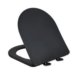 MISKA WC WISZĄCA RIMLESS MIZU-BL-RIM-03 CZARNA DESKA WOLNOOPADAJĄCA DUROPLAST