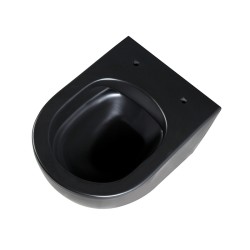 MISKA WC WISZĄCA RIMLESS PEAK-MTB-GL-RIM-02 CZARNA MAT DESKA WOLNOOPADAJĄCA DUROPLAST