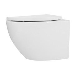 MISKA WC WISZĄCA RIMLESS PURO-WH-02 BIAŁA DESKA WOLNOOPADAJĄCA DUROPLAST
