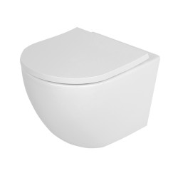 MISKA WC WISZĄCA RIMLESS PURO-WH-02 BIAŁA DESKA WOLNOOPADAJĄCA DUROPLAST