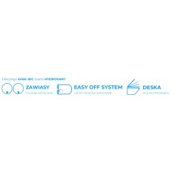 MISKA WC WISZĄCA RIMLESS PURO-WH-02 BIAŁA DESKA WOLNOOPADAJĄCA DUROPLAST