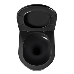 MISKA WC WISZĄCA TORNADO ELITE-MTB-03 CZARNY MAT DESKA WOLNOOPADAJĄCA DUROPLAST