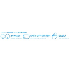 MISKA WC WISZĄCA TORNADO FLOW-WH-TR-02 BIAŁA DESKA WOLNOOPADAJĄCA DUROPLAST