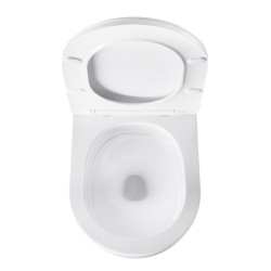 MISKA WC WISZĄCA TORNADO NERO-WH-03 BIAŁA DESKA WOLNOOPADAJĄCA DUROPLAST