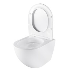 MISKA WC WISZĄCA TORNADO NERO-WH-03 BIAŁA DESKA WOLNOOPADAJĄCA DUROPLAST