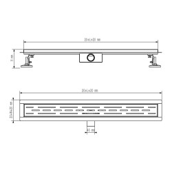 ODPŁYW LINIOWY DL01 QUBE G3 SATIN 70 CM