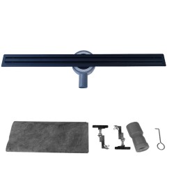 ODPŁYW LINIOWY OBROTOWY SLIM DL03 CZARNY 70 CM