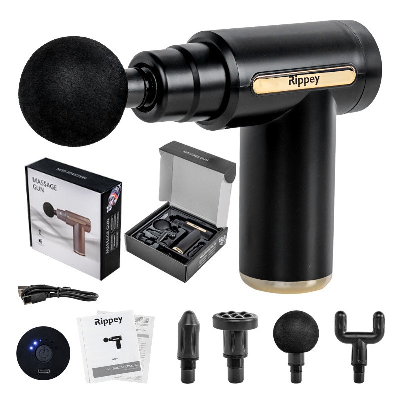 PISTOLET DO MASAŻU MOCNY MASAŻER DO PLECÓW CIAŁA MASSAGE GUN 80W + 4 KOŃCÓWEK RP07 PISTOLET DO MASAŻU MOCNY MASAŻER DO PLECÓW CIAŁA MASSAGE GUN 80W + 4 KOŃCÓWEK RP07