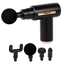 PISTOLET DO MASAŻU MOCNY MASAŻER DO PLECÓW CIAŁA MASSAGE GUN 80W + 4 KOŃCÓWEK RP07
