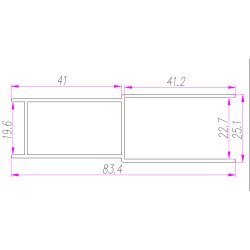 PROFIL POSZERZAJĄCY P03A DO KABIN PRYSZNICOWYCH KZ1390, BS04, BS05, BS08 CZARNY