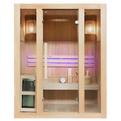 SAUNA FIŃSKA WYSOKOTEMPERATUROWA Z PIECEM BODO3/HARVIA 4,5KW 3-4 OSOBOWA 153x110 CM