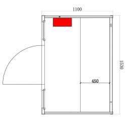 SAUNA FIŃSKA WYSOKOTEMPERATUROWA Z PIECEM BODO3/HARVIA 4,5KW 3-4 OSOBOWA 153x110 CM