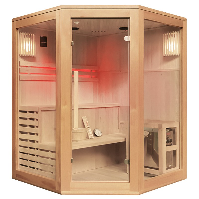 SAUNA FIŃSKA WYSOKOTEMPERATUROWA Z PIECEM BODO4/HARVIA 6KW 4-5 OSOBOWA 150x150 CM SAUNA FIŃSKA WYSOKOTEMPERATUROWA Z PIECEM BODO4/HARVIA 6KW 4-5 OSOBOWA 150x150 CM