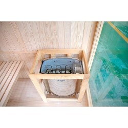 SAUNA FIŃSKA WYSOKOTEMPERATUROWA Z PIECEM BODO7/HARVIA 8KW 5-6 OSOBOWA 180x180 CM