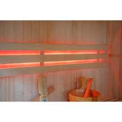 SAUNA FIŃSKA WYSOKOTEMPERATUROWA Z PIECEM BODO7/HARVIA 8KW 5-6 OSOBOWA 180x180 CM