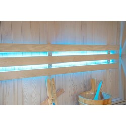 SAUNA FIŃSKA WYSOKOTEMPERATUROWA Z PIECEM BODO7/HARVIA 8KW 5-6 OSOBOWA 180x180 CM