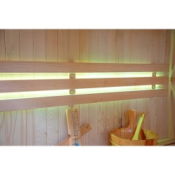 SAUNA FIŃSKA WYSOKOTEMPERATUROWA Z PIECEM BODO7/HARVIA 8KW 5-6 OSOBOWA 180x180 CM