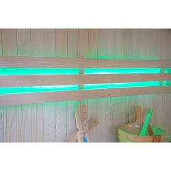 SAUNA FIŃSKA WYSOKOTEMPERATUROWA Z PIECEM BODO7/HARVIA 8KW 5-6 OSOBOWA 180x180 CM
