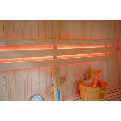 SAUNA FIŃSKA WYSOKOTEMPERATUROWA Z PIECEM BODO7/HARVIA 8KW 5-6 OSOBOWA 180x180 CM