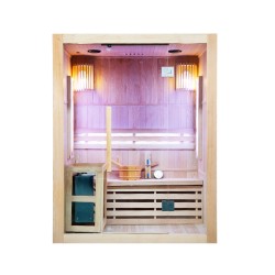 SAUNA FIŃSKA WYSOKOTEMPERATUROWA Z PIECEM KEMI3/HARVIA 4,5KW 3-4 OSOBOWA 150x120 CM