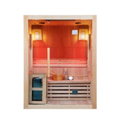 SAUNA FIŃSKA WYSOKOTEMPERATUROWA Z PIECEM KEMI3/HARVIA 4,5KW 3-4 OSOBOWA 150x120 CM