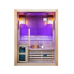 SAUNA FIŃSKA WYSOKOTEMPERATUROWA Z PIECEM KEMI3/HARVIA 4,5KW 3-4 OSOBOWA 150x120 CM
