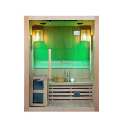 SAUNA FIŃSKA WYSOKOTEMPERATUROWA Z PIECEM KEMI3/HARVIA 4,5KW 3-4 OSOBOWA 150x120 CM