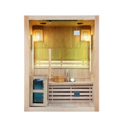 SAUNA FIŃSKA WYSOKOTEMPERATUROWA Z PIECEM KEMI3/HARVIA 4,5KW 3-4 OSOBOWA 150x120 CM