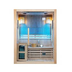 SAUNA FIŃSKA WYSOKOTEMPERATUROWA Z PIECEM KEMI3/HARVIA 4,5KW 3-4 OSOBOWA 150x120 CM