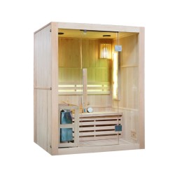 SAUNA FIŃSKA WYSOKOTEMPERATUROWA Z PIECEM KEMI3/HARVIA 4,5KW 3-4 OSOBOWA 150x120 CM