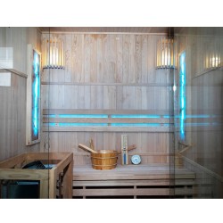 SAUNA FIŃSKA WYSOKOTEMPERATUROWA Z PIECEM KEMI3/HARVIA 4,5KW 3-4 OSOBOWA 150x120 CM