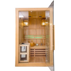 SAUNA FIŃSKA WYSOKOTEMPERATUROWA Z PIECEM OSLO1/HARVIA 3,5KW 1-2 OSOBOWA 120x105 CM