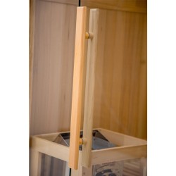 SAUNA FIŃSKA WYSOKOTEMPERATUROWA Z PIECEM OSLO1/HARVIA 3,5KW 1-2 OSOBOWA 120x105 CM