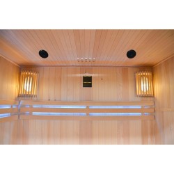 SAUNA FIŃSKA WYSOKOTEMPERATUROWA Z PIECEM OSLO5/HARVIA 6KW 4-5 OSOBOWA 180x160 CM