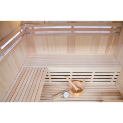 SAUNA FIŃSKA WYSOKOTEMPERATUROWA Z PIECEM OSLO5/HARVIA 6KW 4-5 OSOBOWA 180x160 CM