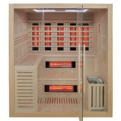 SAUNA KOMBO INFRARED/FIŃSKA HELSI1 Z PIECEM 6kW 4-5 OSOBOWA 180x160 CM 2w1
