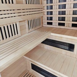 SAUNA KOMBO INFRARED/FIŃSKA HELSI2 Z PIECEM 8kW 5-6 OSOBOWA 200x160 CM 2w1