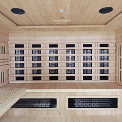 SAUNA KOMBO INFRARED/FIŃSKA HELSI2 Z PIECEM 8kW 5-6 OSOBOWA 200x160 CM 2w1
