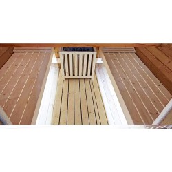 SAUNA OGRODOWA FIŃSKA BECZKA Z PIECEM ASKER 4-6 OSOBOWA 210x240 CM