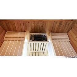 SAUNA OGRODOWA FIŃSKA BECZKA Z PIECEM ASKER 4-6 OSOBOWA 210x240 CM