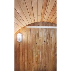 SAUNA OGRODOWA FIŃSKA BECZKA Z PIECEM TROMSO 4-6 OSOBOWA 210x210 CM