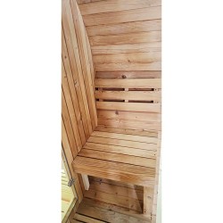 SAUNA OGRODOWA FIŃSKA BECZKA Z PIECEM TROMSO-HG 4-6 OSOBOWA 210x210 CM