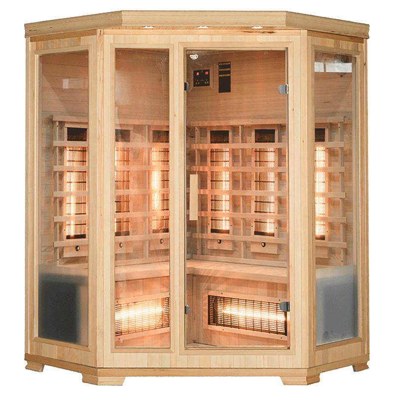 SAUNA SUCHA INFRARED NISKOTEMPERATUROWA BERGEN4 4-5 OSOBOWA 150x150 CM SAUNA SUCHA INFRARED NISKOTEMPERATUROWA BERGEN4 4-5 OSOBOWA 150x150 CM