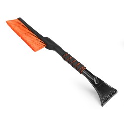 SZCZOTKA SKROBACZKA DO SAMOCHODU 2W1 DRAX CZARNO/POMARAŃCZOWA 56 CM