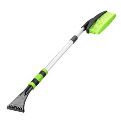 SZCZOTKA SKROBACZKA DO SAMOCHODU 2W1 TELESKOPOWA REGULOWANA VENOM CZARNO-ZIELONA 73-109 CM