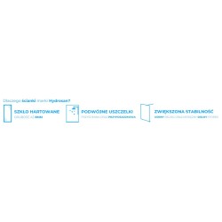 ŚCIANKA PRYSZNICOWA SH05G CZARNA 130 CM 8 MM