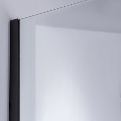 ŚCIANKA PRYSZNICOWA SH07C CZARNA 90 CM 8 MM